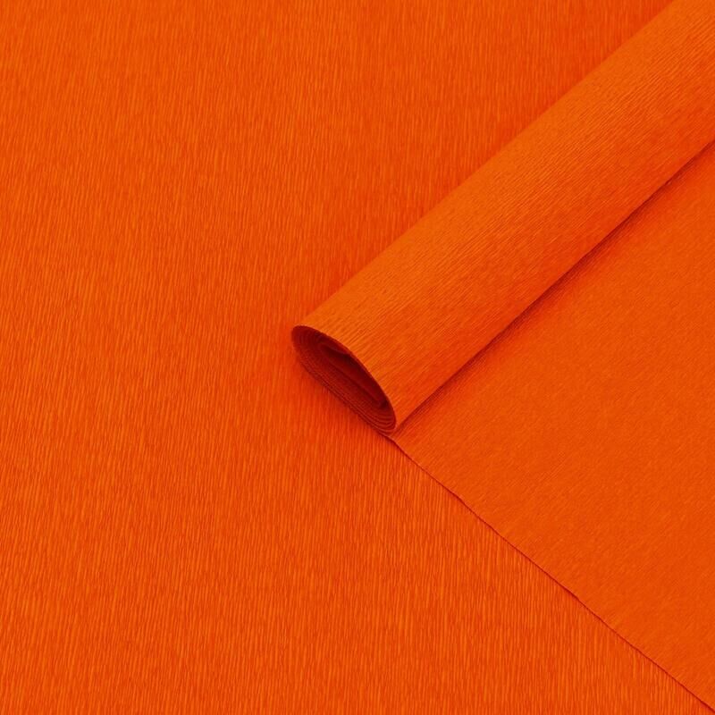 Бумага гофрированная оранжевая в рулоне 50x150 см Cartotecnica Rossi