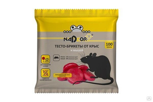 Тесто-брикет от крыс и мышей NASA369 100г «Nadzor» 1/1/50/- 