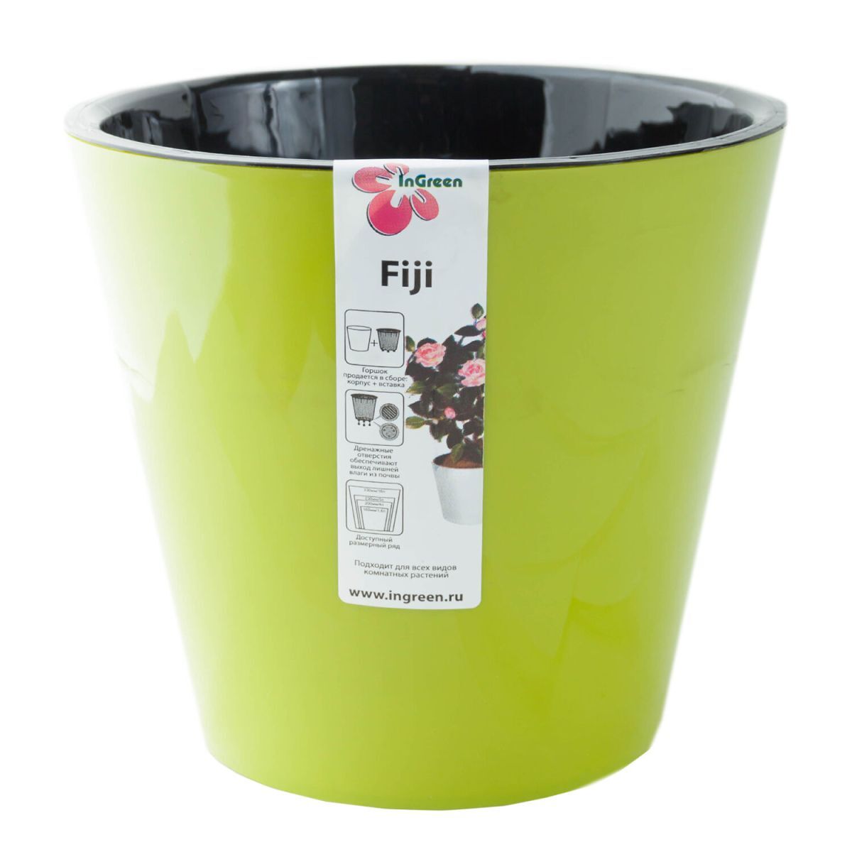 Горшок для цветов Фиджи d160мм 1,6л салатовый 1/1/16/-