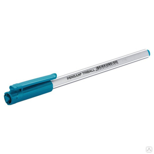 Ручка шарик масляная узел 1мм линия 0,5мм Triball голубая «PENSAN» 