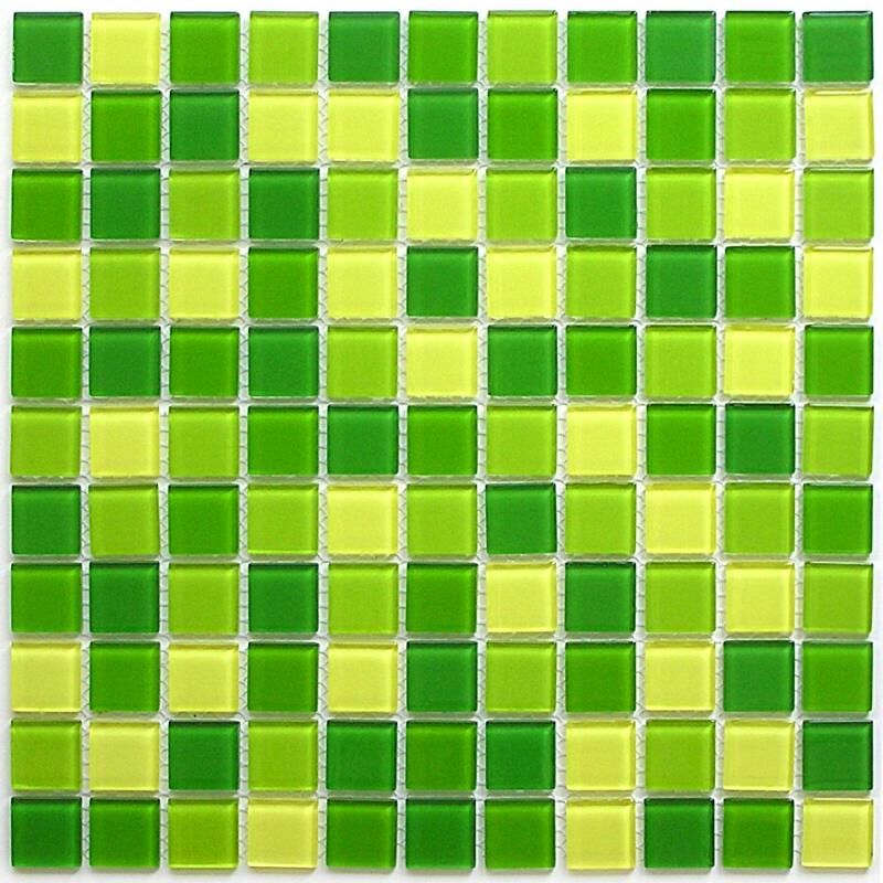 Мозаика стеклянная Apple mix 300мм×300мм×4мм, чип: (25×25мм)