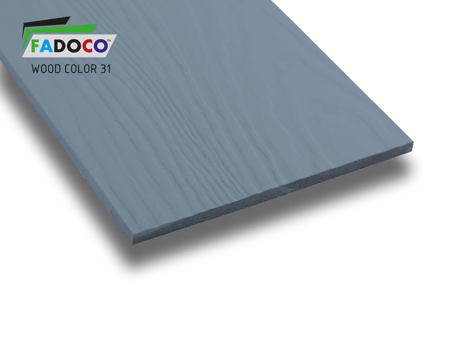 Фибросайдинг FADOCO™ WOOD COLOR 3000x100x8 мм (F31 серо-голубой)