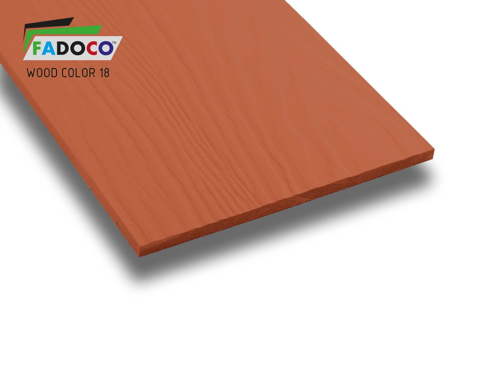 Плита фасадная фиброцементная Fadoco wood цвет F18