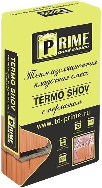 Prime Termo Shov, 17,5 кг, теплый кладочный раствор
