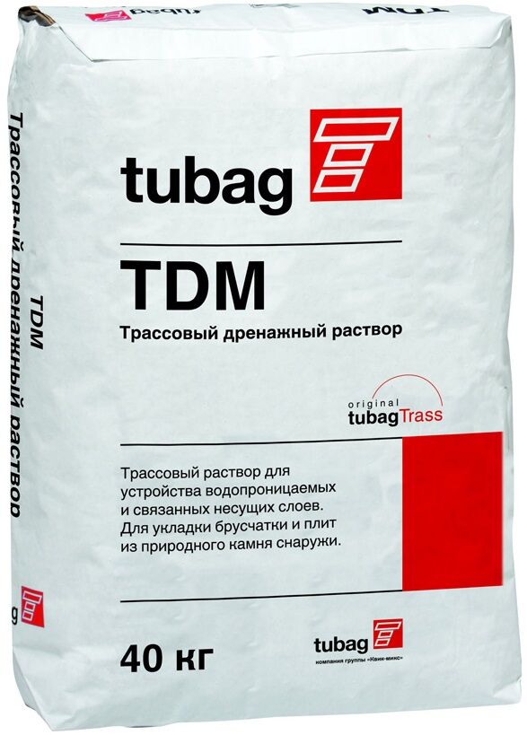 Quick Mix Tubag TDM, 40 кг, водопроницаемый дренажный раствор для брусчатки плитки