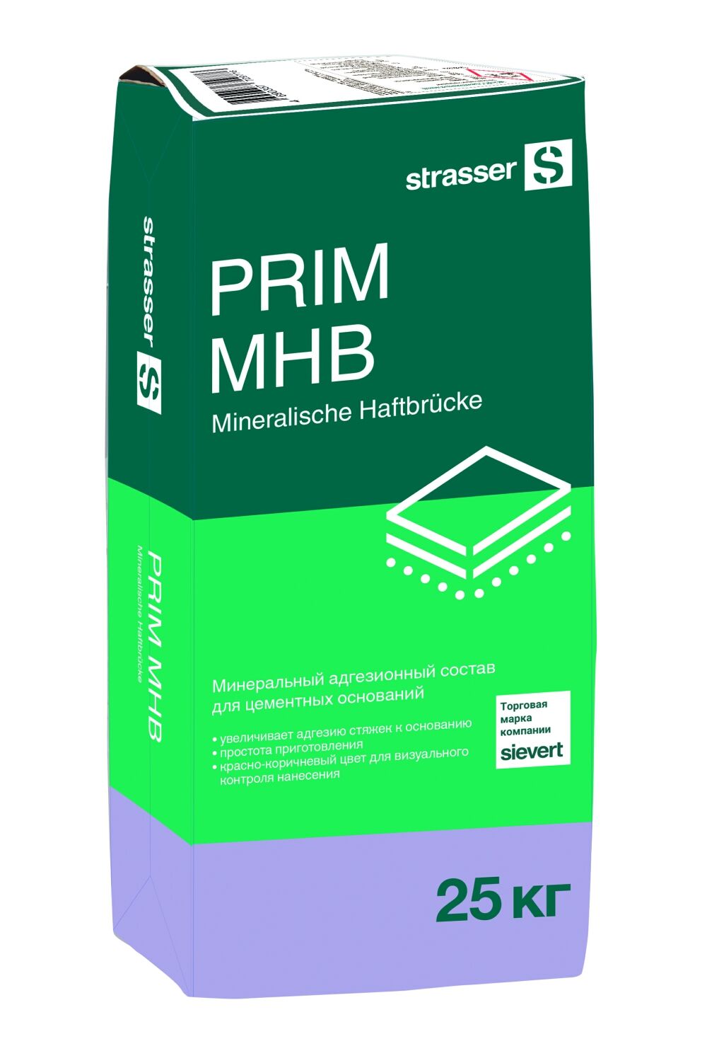 Смесь минеральная адгезионная для стяжки Strasser PRIM MHB, 25 кг