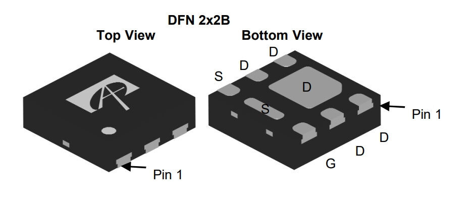 Микросхема AON2240 P-Channel MOSFET 40V 8A DFN2X2B