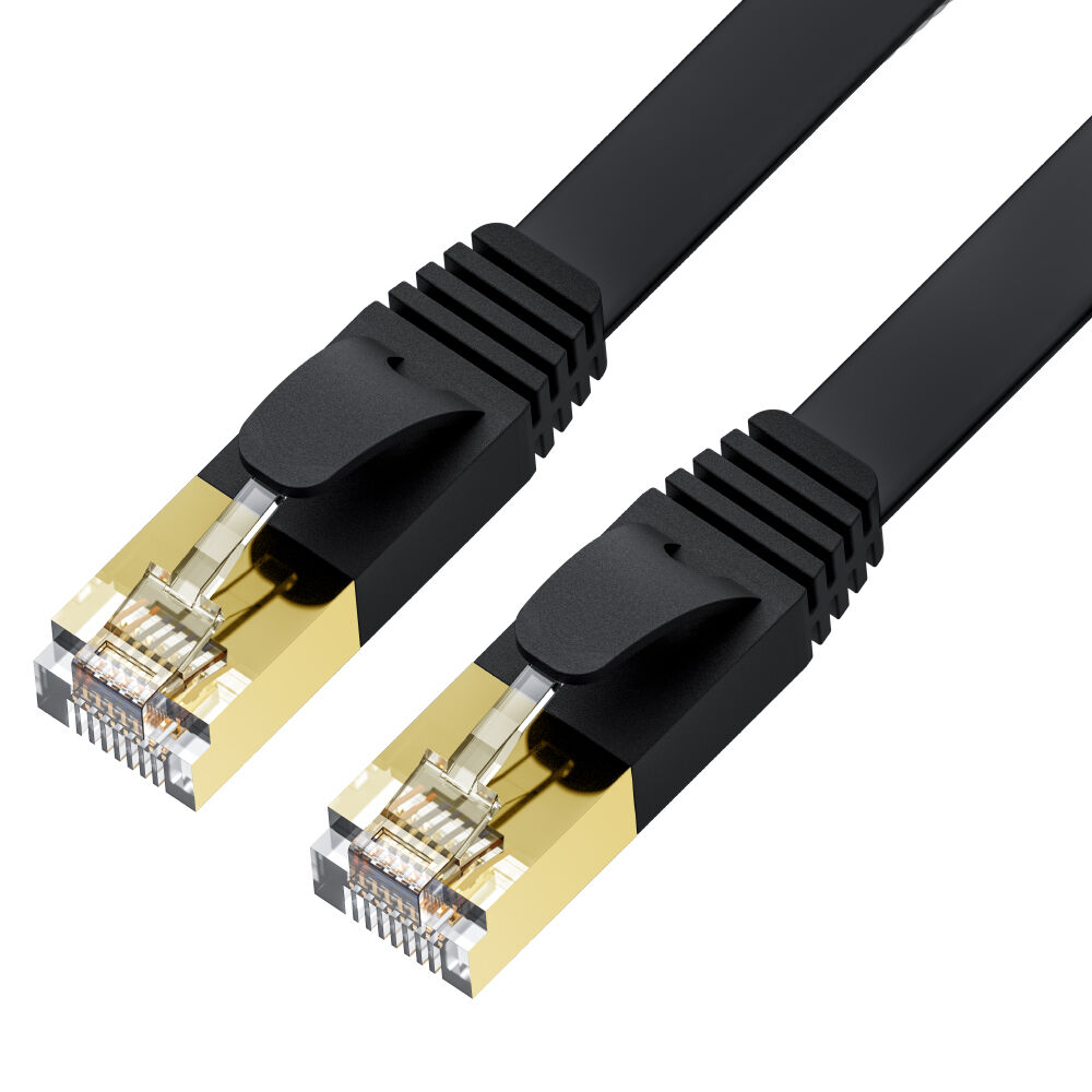 Патч-корд плоский cat.7 FTP 10 Гбит/с RJ45 LAN профессиональный компьютерный кабель для интернета медный экранированные