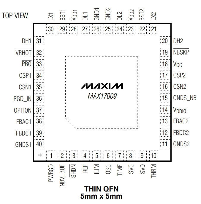 Микросхема MAX17009GTL MAXIM