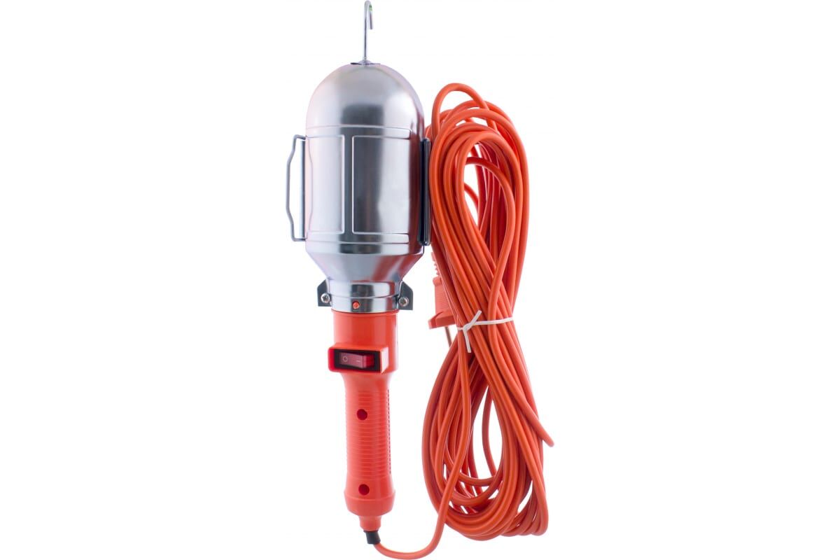Светильник гаражный с выключателем, металл 10м, оранжевый "Старт" 2