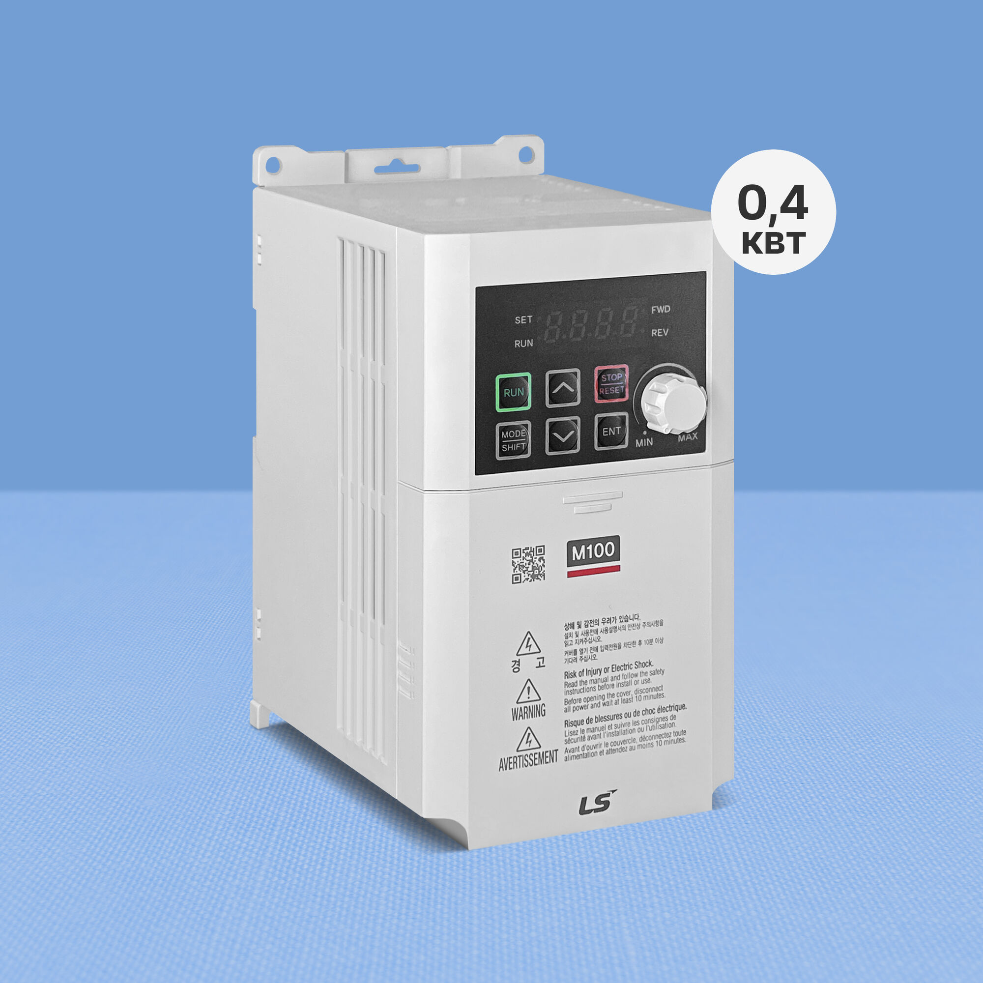 Частотный преобразователь LS M100 LV0004-1EOFNA (0,4 кВт, 220 В, RS485 (Modbus RTU))