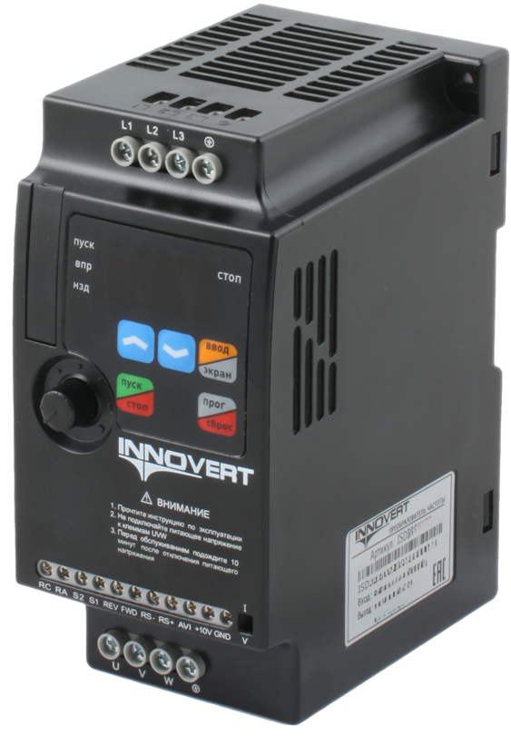 Частотный преобразователь INNOVERT ISD mini PLUS 2,2 кВт 380В 3-фазы ISD222M43E