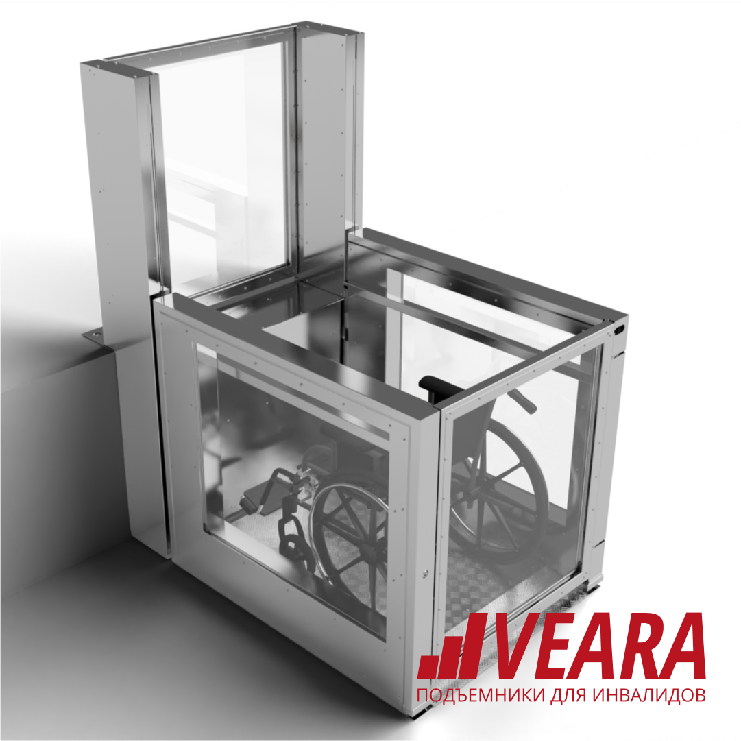 Вертикальная платформа - подъемник для инвалидов Veara Crystal ГОСТ Р 55555-2013