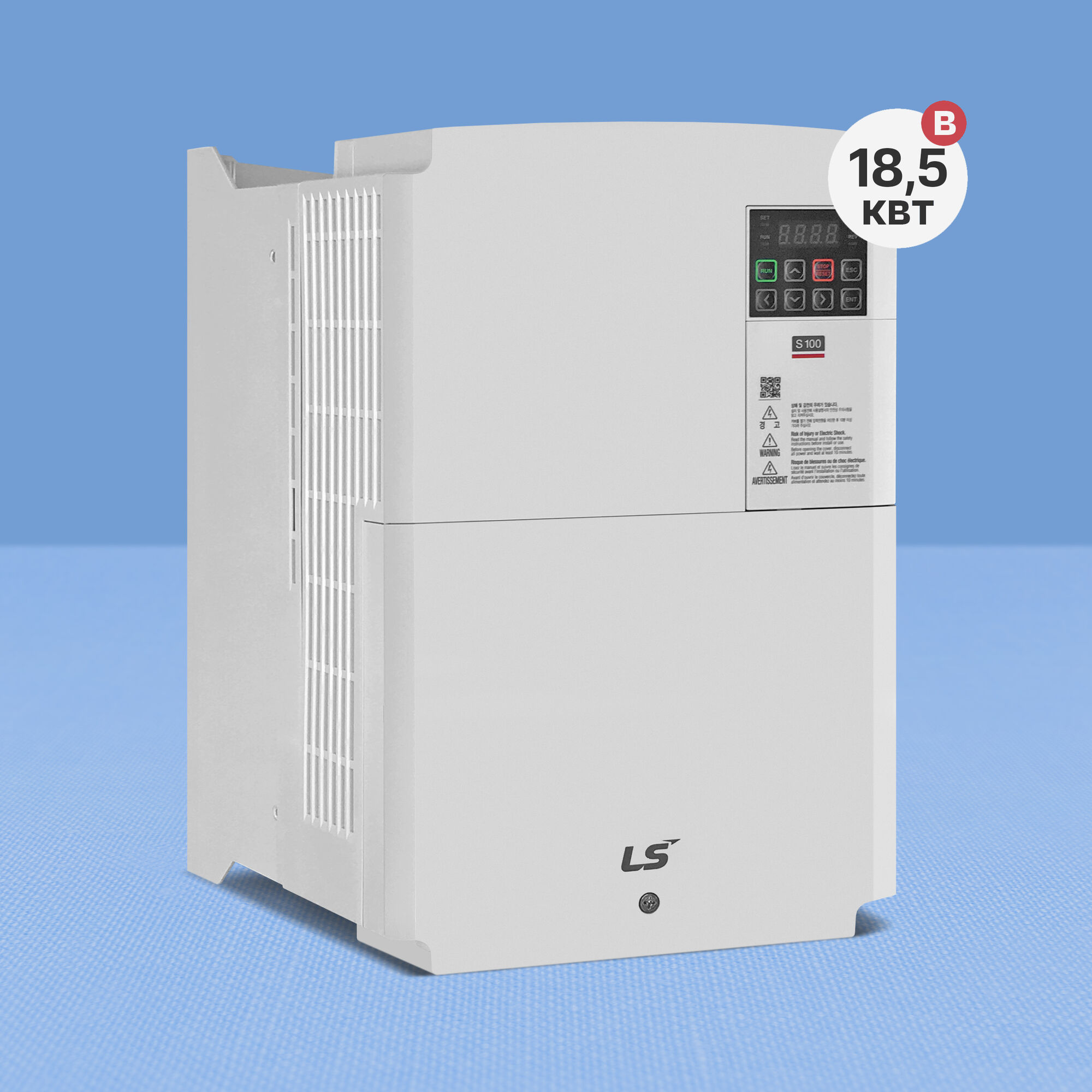 Частотный преобразователь LS S100 LSLV0185-4EOFNS (18,5 кВт, 380 В, ЭМС)