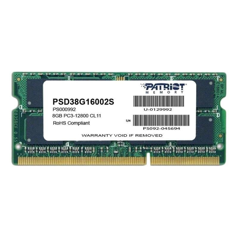 Оперативная память Patriot SL 8 ГБ PSD38G16002S (SO-DIMM DDR3) Patriot Memory