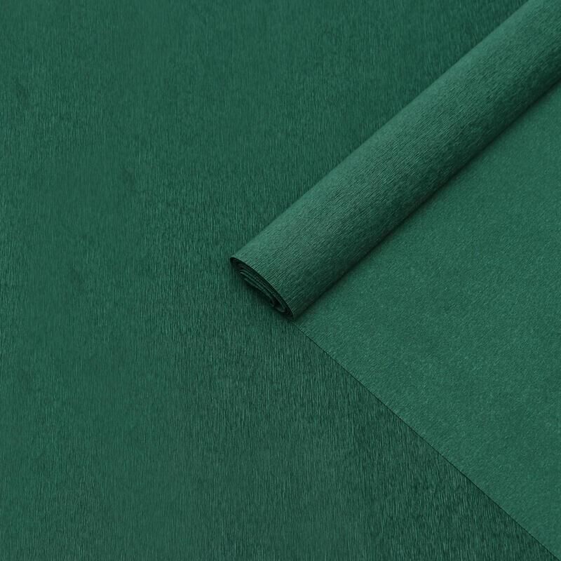 Бумага гофрированная темно-зеленая в рулоне 50x150 см Cartotecnica Rossi