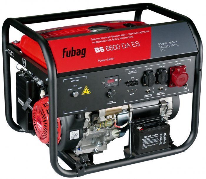 Бензиновый генератор Fubag BS 6600 DA ES 6 кВт