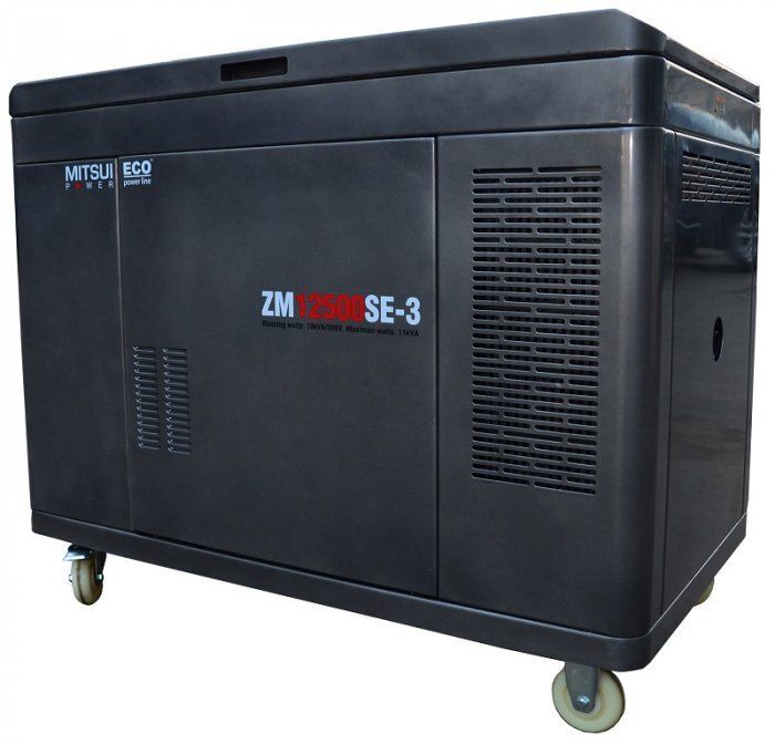Бензиновый генератор Mitsui Power ZM 12500 SE-3 в кожухе 10 кВт