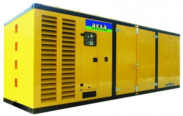 Дизельный генератор Aksa APD880M в кожухе с АВР 640 кВт