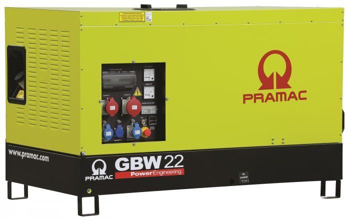 Дизельный генератор Pramac GBW 22 Y в кожухе с АВР 15 кВт