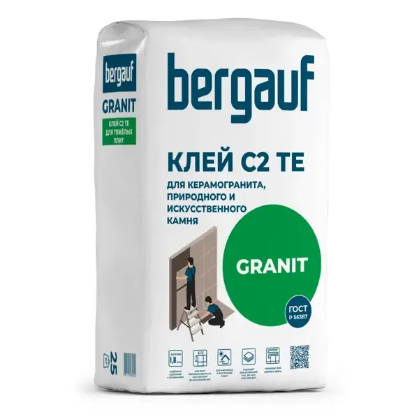 Клей для керамогранита Bergauf Granit 25 кг BERGAUF GRANIT Granit