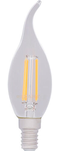 Лампа светодиодная филаментная Rexant CN37, 7.5 Вт, 600 Лм, 4000 K, E14, диммируемая, прозрачная колба CN37 7.5 Вт 600 Л