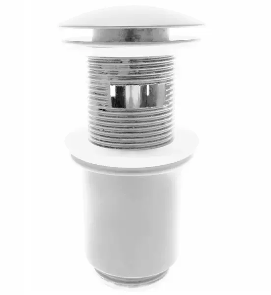 Донный клапан для раковины «Remer» 905CC114BO с механизмом Клик-Клак белый матовый