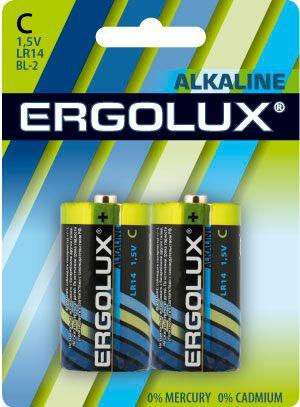 Ergolux Элемент питания алкалиновый C/LR14 1.5В Alkaline BL-2 (блист.2шт) Ergolux 11751