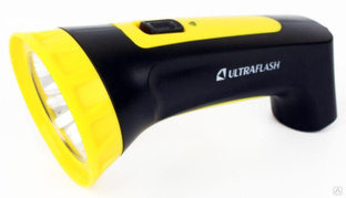 Ultraflash Фонарь аккумуляторный LED3804M 4LED аккум. SLA 220В пластик. черн./желт. (кор.) Ultraflash 12867 