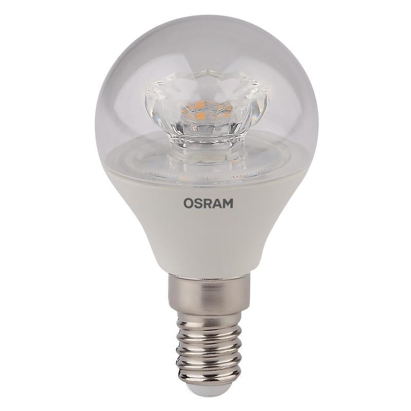 LEDVANCE Лампа светодиодная LED STAR CLASSIC P 40 5.4W/830 5.4Вт шар прозрачная 3000К тепл. бел. E14 470лм 220-240В плас