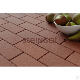 Плитка тротуарная Steingot, прямоугольник, цвет: коричневый (верхний прокрас, минифаска), 200х100х60 мм 
