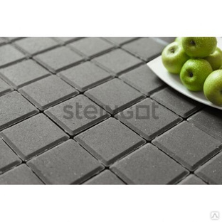 Плитка тротуарная Steingot, квадрат, цвет: серый (полный прокрас), 100х100х60 мм 