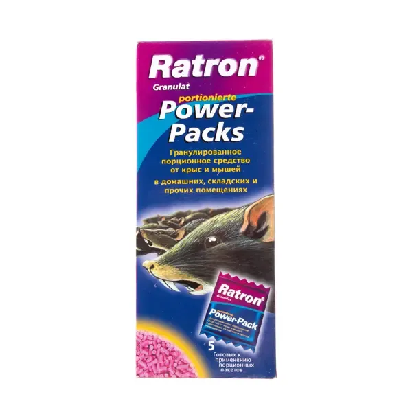 Средство от крыс и мышей Ratron, порционное, пакетик 200 г Без бренда None