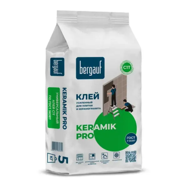 Клей для керамогранита Bergauf Keramik Pro 5 кг BERGAUF KERAMIK PRO Keramik Pro
