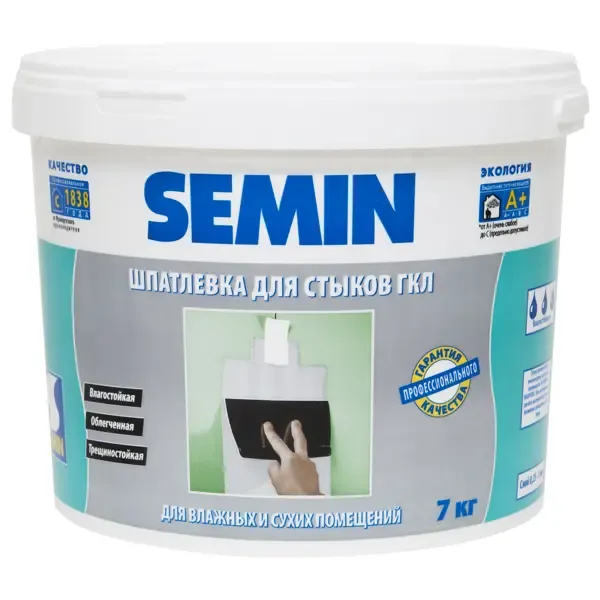 Финишпаста полимерная Semin Sem-Joint Hydro, 7 кг SEMIN Sem-joint Hydro