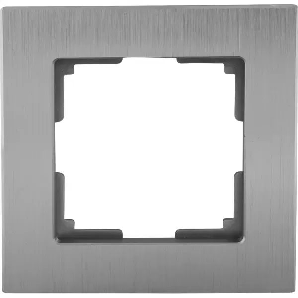 Рамка для розеток и выключателей Werkel Aluminium 1 пост, металл, цвет алюминий