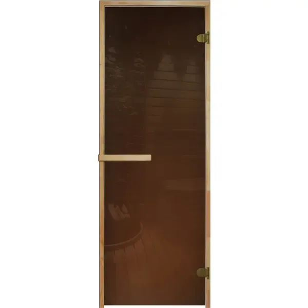 Дверь для сауны 69x189 см цвет бронза прозрачная Без бренда Стандарт