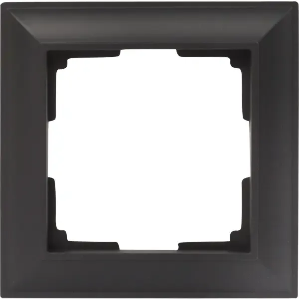 Рамка для розеток и выключателей Werkel Fiore 1 пост, цвет чёрный матовый