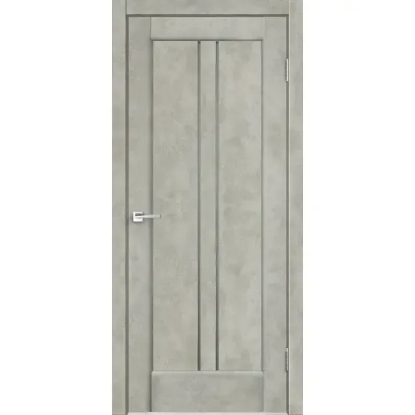 Дверь межкомнатная Сиэтл остеклённая ПВХ ламинация цвет лофт светлый 60x200 см (с замком и петлями)