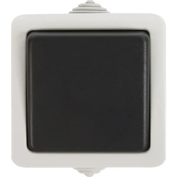 Переключатель накладной влагозащищенный LK Studio Aqua 1 клавиша IP54 цвет серый