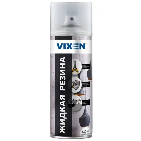 Аэрозоль Vixen «Жидкая резина» 520 мл цвет прозрачный глянцевый VIXEN None