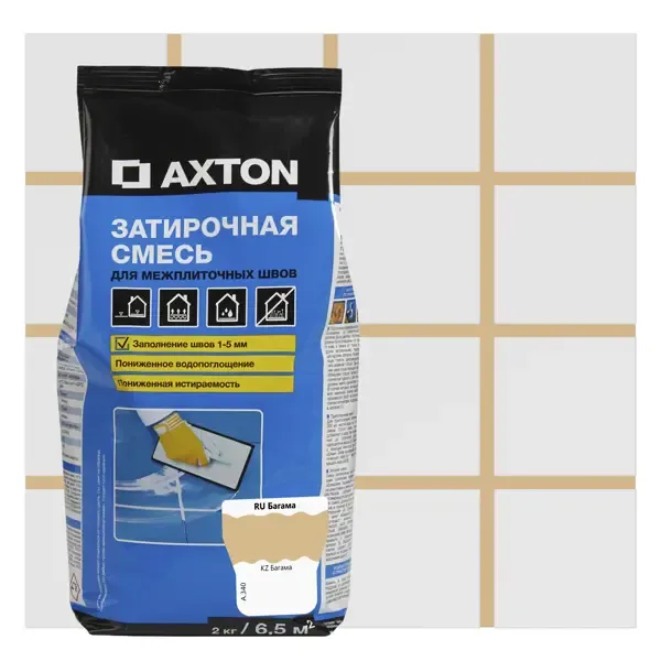 Затирка цементная Axton A.340 цвет багамы 2 кг AXTON Затирочная смесь