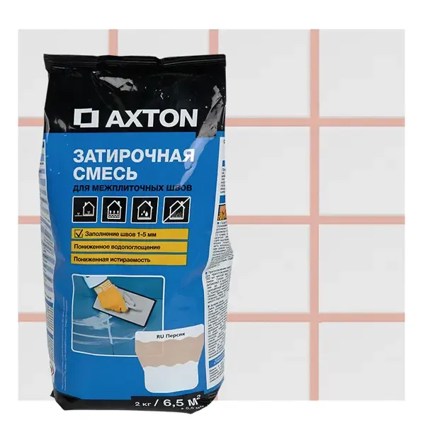 Затирка цементная Axton A.620 цвет персик 2 кг AXTON Затирочная смесь