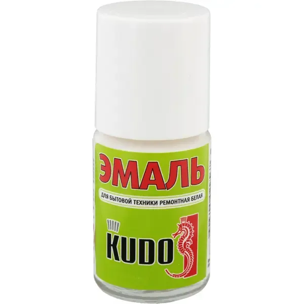 Эмаль для бытовой техники Kudo с кисточкой, цвет белый, 15 мл KUDO None