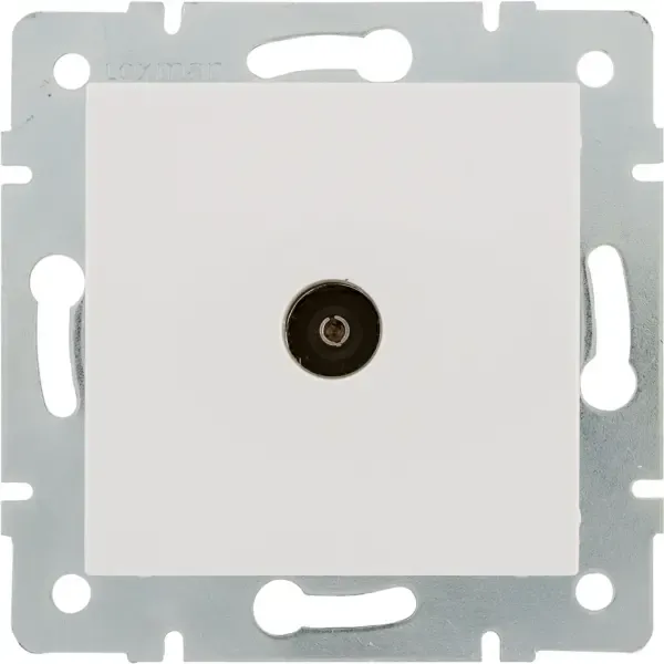 ТВ-розетка оконечная встраиваемая Lexman Виктория шлейф,цвет белый LEXMAN Внутренняя проводка