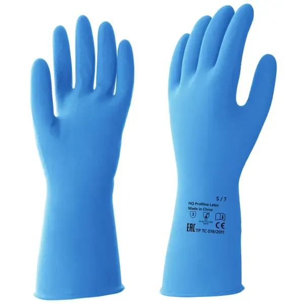 Перчатки латексные HQ Profiline размер XL цвет синий PROFILINE перчатки СИЗ класс 1