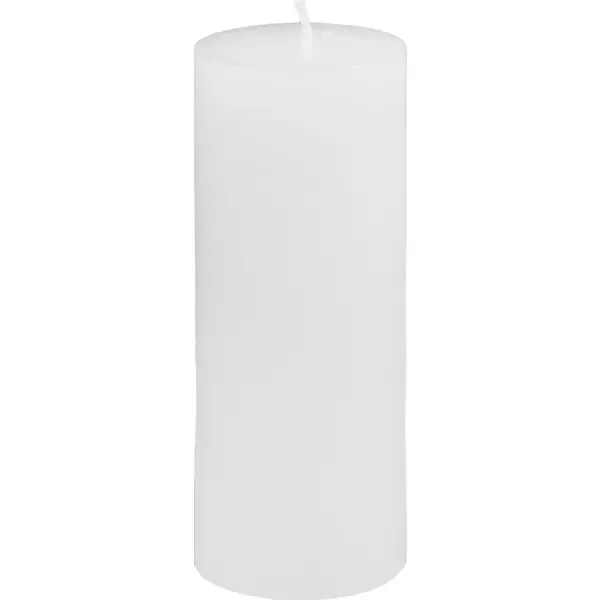 Свеча столбик Рустик белая 11 см
