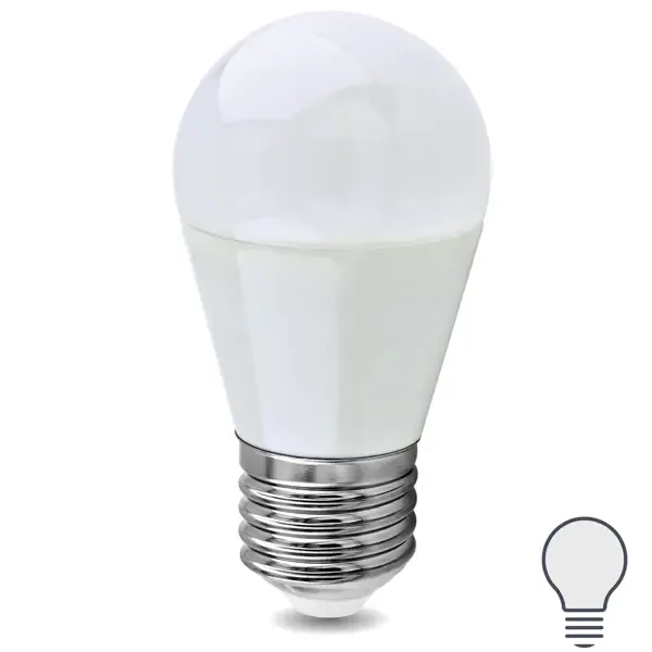 Лампа светодиодная E27 220-240 В 10 Вт шар матовая 1000 лм нейтральный белый свет Без бренда None