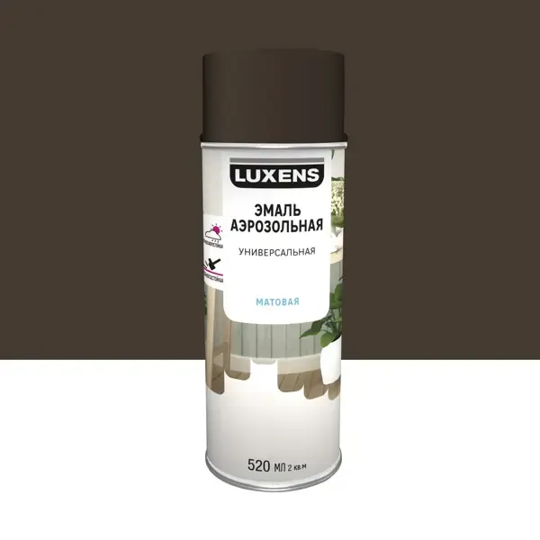 Эмаль аэрозольная декоративная Luxens матовая цвет шоколадно-коричневый 520 мл LUXENS None
