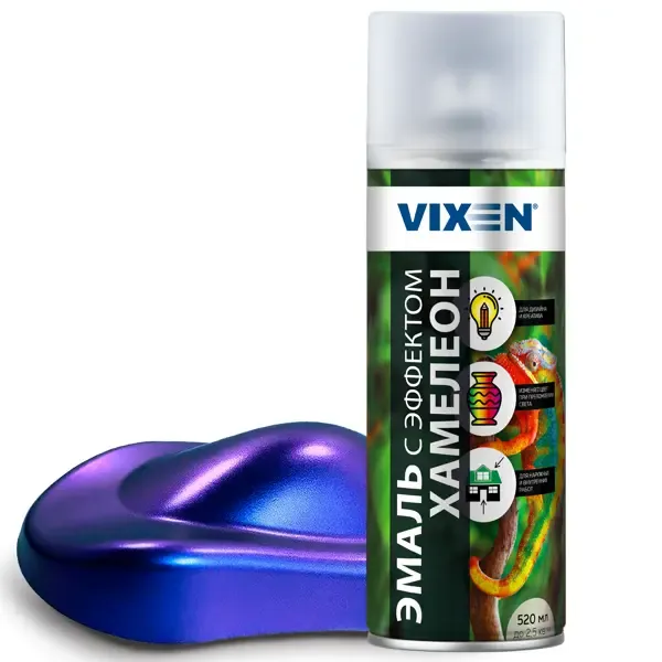Эмаль аэрозольная с эффектом хамелеон Vixen цвет неоновый космический 0.52 л VIXEN None